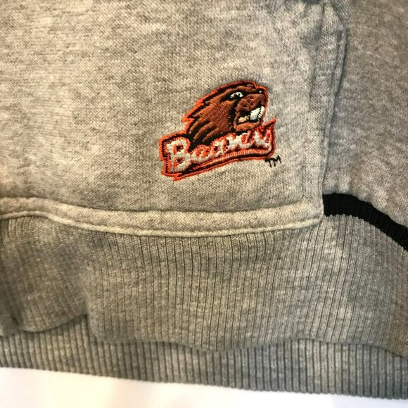 Nike Youth Sweatshirt Oregon State Beavers Hooded Sz XL in Gray Embroidered Logo - Picture 6 of 16